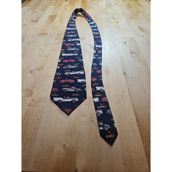 Looney Tunes 1999 Bugs Bunny Daffy Duck Taz Classic Cars Tie Warner Bros Studio - Picture 7 of 10